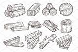 Lumber Planks Timber sketch template