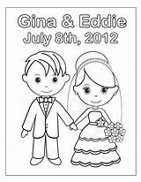 Wedding Coloring Kids Pages Printable Groom Bride Personalized Party Activity Favor Childrens Children Pdf Book Reception Books  Jpeg Popular sketch template