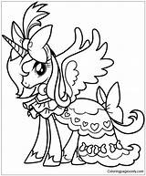 Pages Little Rarity Princess Pony Coloring Color Online sketch template