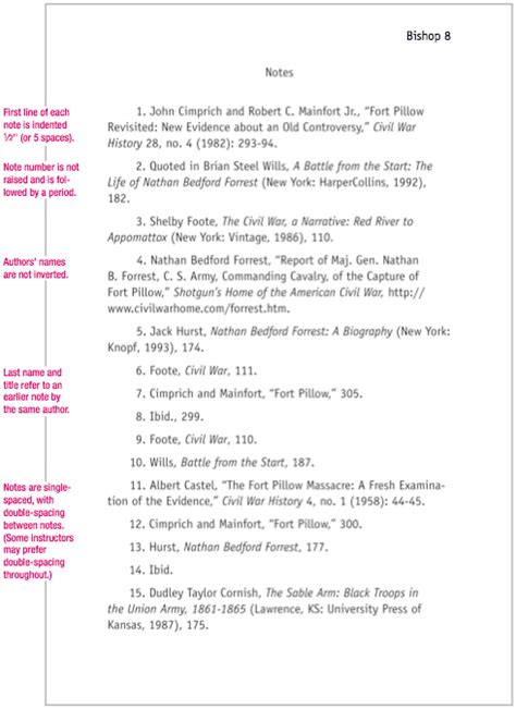 chicago format sample chicago style footnotes