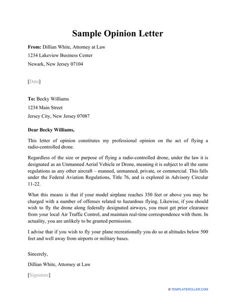 sample opinion letter fill  sign