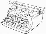 Typewriter Typewriters Sketches Cute sketch template