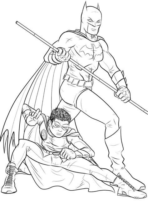 batman  robin  action coloring pages avengers coloring pages