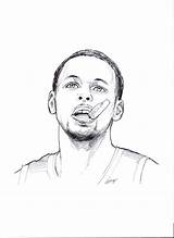 Curry Stephen Coloring Pages Drawings Basketball Drawing Draw Cartoon Players Steph Nba Easy Deviantart Pencil Sketch Name Template Step Golden sketch template