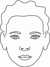 Face Coloring Template Pages Painting Drawing Templates Kids Printable Blank Boy Colouring Boys Clipart Human Faces Outline Color Paint Makeup sketch template