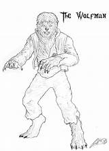 Wolfman sketch template