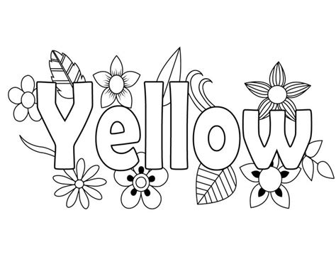 yellow coloring pages coloring pages coloring pages  toddlers