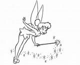 Tinkerbell Pages Coloring Color Print Printable Kids sketch template