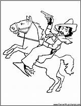 Coloring Cowboy Pages Horse sketch template