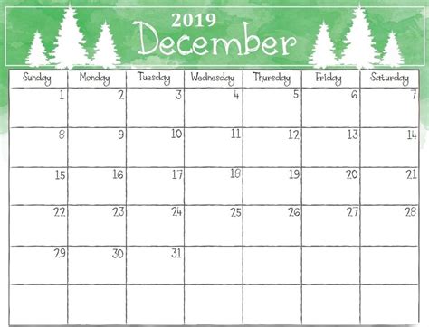december christmas calendar printable  calendar