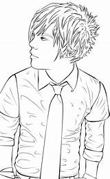 Emo Lineart Colouring sketch template