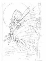 Coloring Pages Fairy Mermaid Enchanted Designs Bergsma sketch template