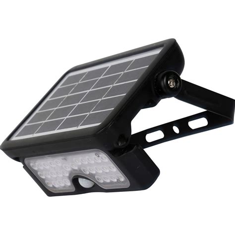 luceco  solar guardian pir floodlight ip black lm toolstation
