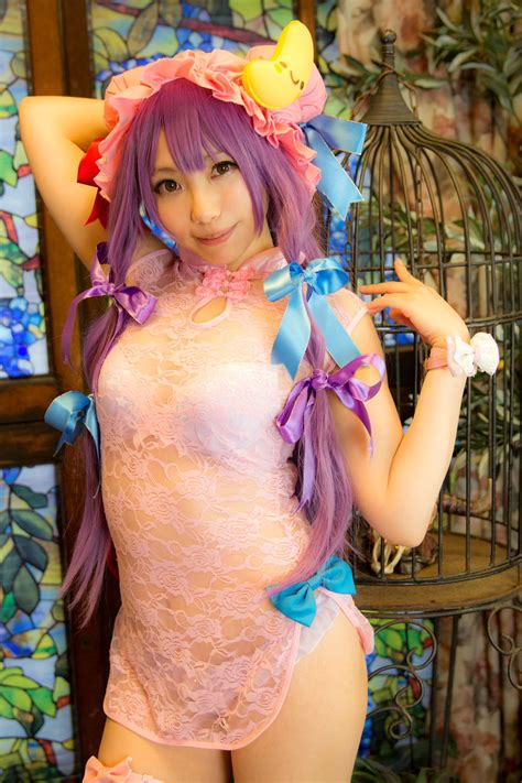patchouli knowledge lingerie cosplay by tenshi miyu