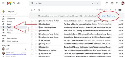 clean   gmail inbox  quickly deleting   mail