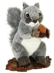 gray stuffed squirrel  acorn squirrel cute squirrel toys