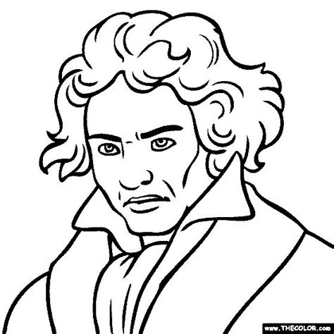 ludwig van beethoven coloring page beethoven coloring pages