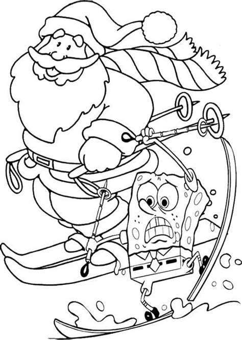 spongebob coloring pages christmas coloring home