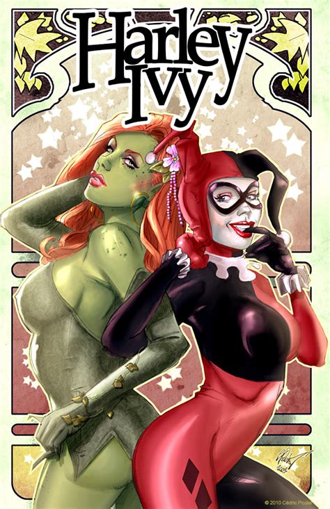 Erotic Pinup Art Harley Quinn And Poison Ivy Lesbian Sex Superheroes
