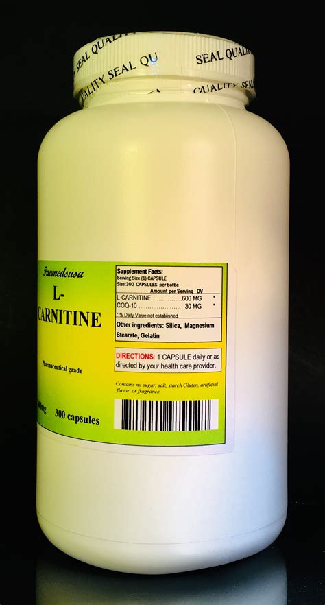 l carnitine 600mg coq 10 low energy heart health amino acid 300