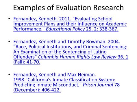 evaluation research powerpoint    id