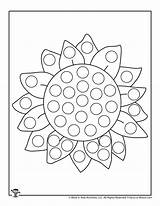 Sunflower Woojr sketch template