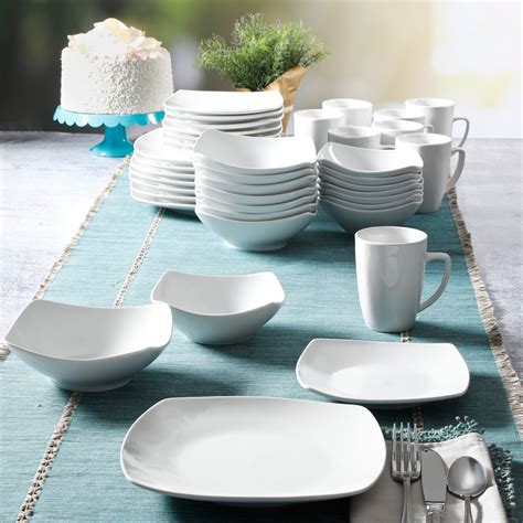 gibson home everyday square expanded  piece dinnerware set walmart