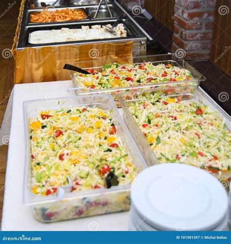 catering food  wedding  anniversary  buffet table stock image