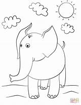 Elephant Coloring Pages Cartoon Cute Baby Drawing Color Elephants Printable Getcolorings Print Helpful Pic Dot Getdrawings Children sketch template