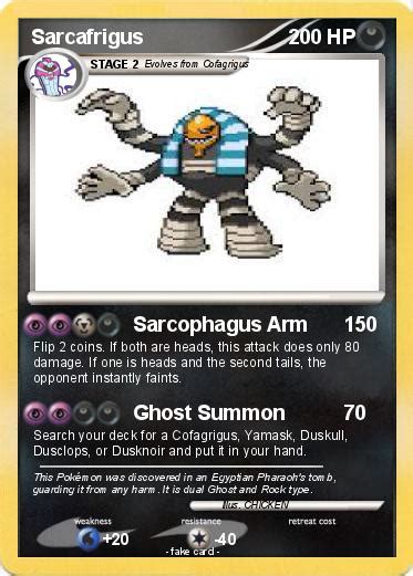 pokemon sarcafrigus sarcophagus arm  pokemon card