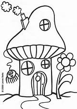 Colouring Pages Coloring Toadstool House Kids Printable Mushroom Fairy Color Books Sheets Leone Annabella Betts Cliparts Clipart Drawing Print Fairytale sketch template