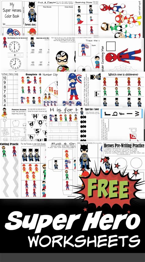 printable superhero activity sheets