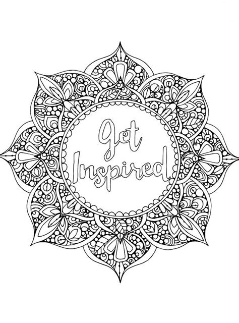 positive mandala coloring pages  quotes inspirational quotes