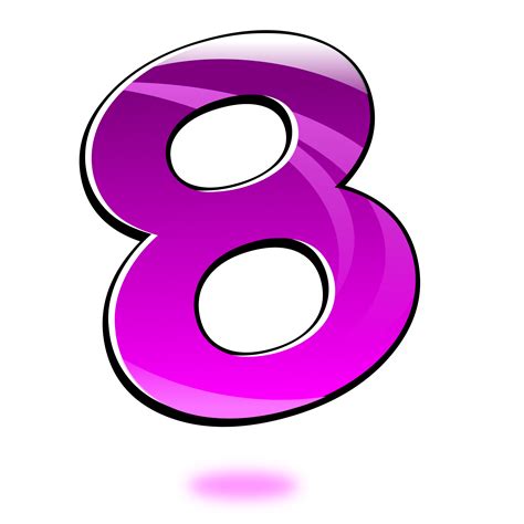 clipart glossy number