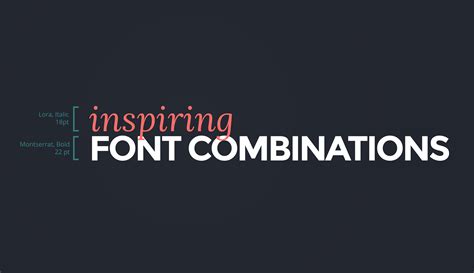 perfect font combinations    design