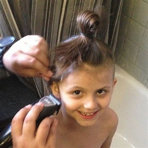 mom shaves daughter s hair off popsugar moms