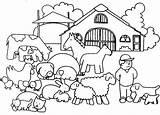Farm Coloring Pages Kleurplaat Animals Animal Barn Horse Boris Boer Voor Rocks Schaap sketch template