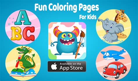 fun coloring pages  kids ios app kids activities