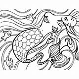 Coloring Mermaid Pages Surfnetkids sketch template