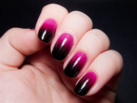 bright to vampy sexy pink gradient chalkboard nails nail art blog