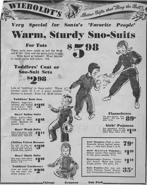 1940 s wieboldt s christmas ad vintage chicago newspaper ads stories funnies and more