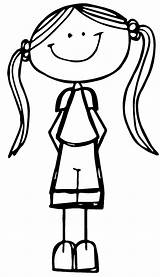Coloring Girl Basic Wecoloringpage School sketch template