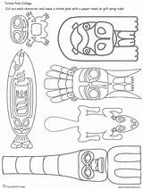 Pole Template Northwest Coast Coloring Indians Pages Haida sketch template