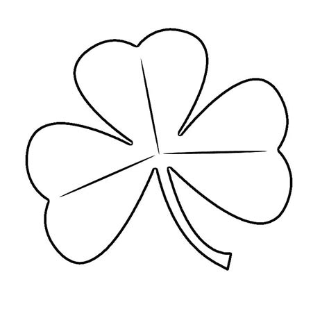 leaf clover coloring pages  getdrawings