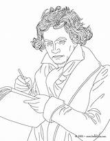 Beethoven Ludwig Composer Luther Hellokids Compositores Composers Allemand Musicien Coloriages Protestant Romanticismo Música Drucken Farben Allemands Historiques sketch template