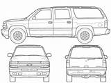 Suburban Chevy Chevrolet 2006 Clipart Sketch Tahoe Coloring Pages Bil Box Clip Library Door Inside Af Tegning Cliparts Templates Template sketch template