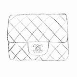 Chanel Draw Bag Quilted sketch template