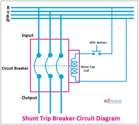 eaton shunt trip breaker wiring diagram