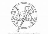 Yankees Logo York Draw Step Drawing Coloring Pages Mlb Template Tutorials Sports Sketch Drawingtutorials101 sketch template
