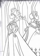 Elsa Anna Coloring Pages Princess Disney Queen Characters Walt Fanpop sketch template